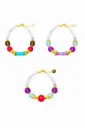 Colorful Beads Bracelet 3 Pcs Set